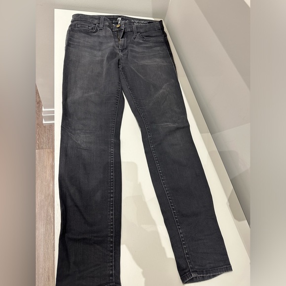 Brand new high waisted 7 for all man kind jeans in grey with great stretch - Picture 4 of 5